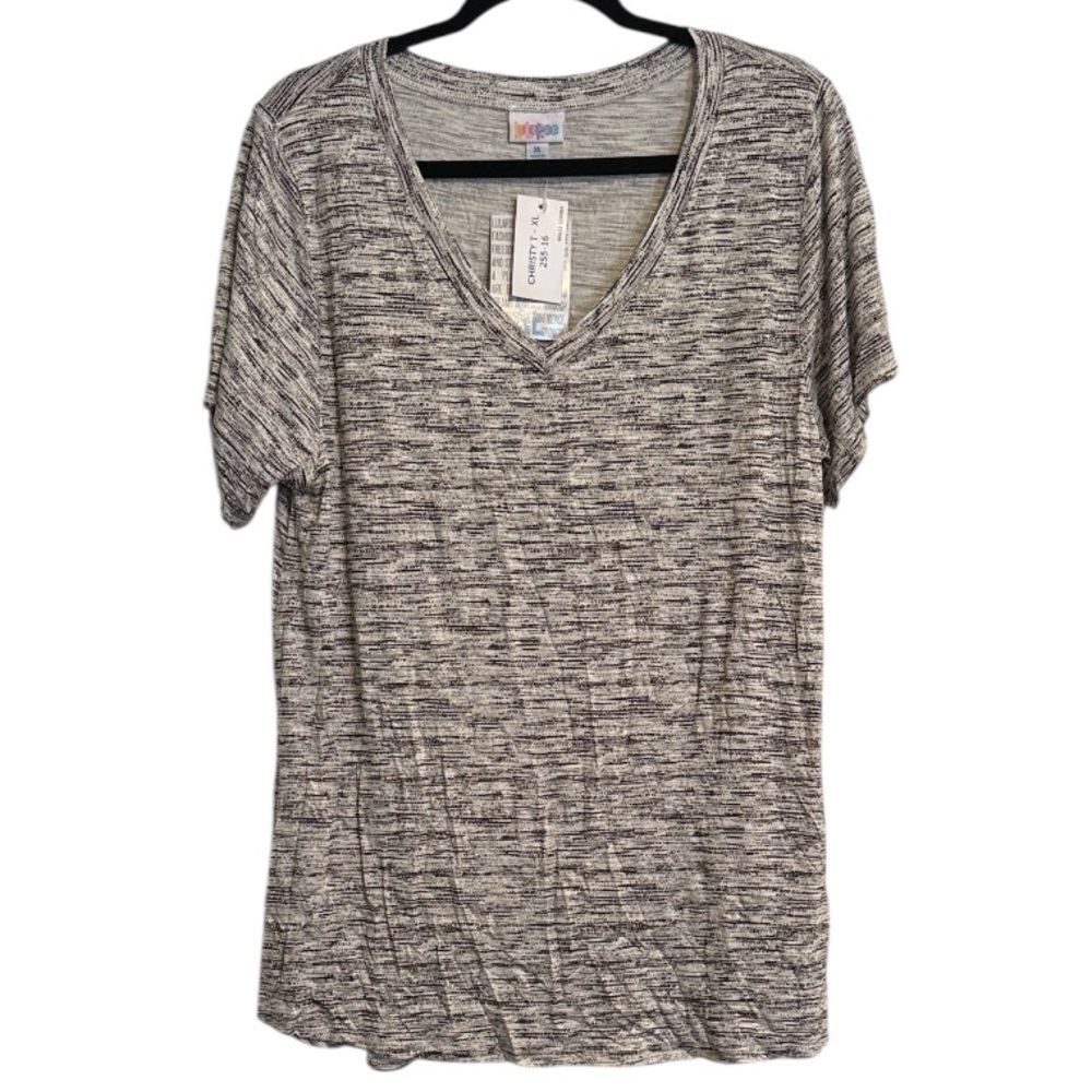 ☀️ LuLaRoe Black, Grey, and White Christy T NWT